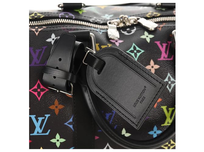 LOUIS VUITTON Multicolor LVxTM Keepall Bandoulière 50 Tasche M13745 Auth 147914SM Schwarz - Ansicht 17