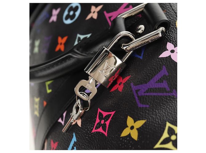 LOUIS VUITTON Multicolor LVxTM Keepall Bandoulière 50 Tasche M13745 Auth 147914SM Schwarz - Ansicht 18