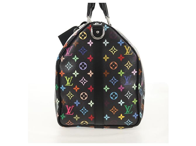 LOUIS VUITTON Multicolor LVxTM Keepall Bandoulière 50 Tasche M13745 Auth 147914SM Schwarz - Ansicht 3