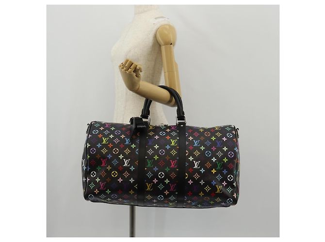 LOUIS VUITTON Multicolor LVxTM Keepall Bandoulière 50 Tasche M13745 Auth 147914SM Schwarz - Ansicht 31