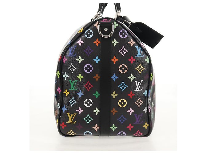 LOUIS VUITTON Multicolor LVxTM Keepall Bandoulière 50 Tasche M13745 Auth 147914SM Schwarz - Ansicht 4