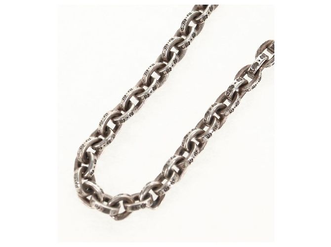 Colar de corrente de papel Chrome Hearts Ag925 18 polegadas Prata Auth 142426M - vista 3