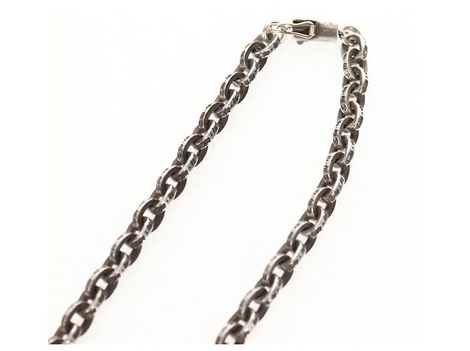 Colar de corrente de papel Chrome Hearts Ag925 18 polegadas Prata Auth 142426M - vista 5