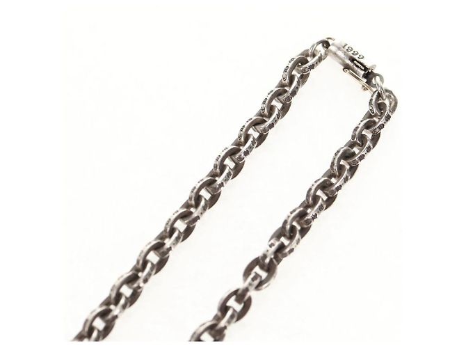 Colar de corrente de papel Chrome Hearts Ag925 18 polegadas Prata Auth 142426M - vista 9