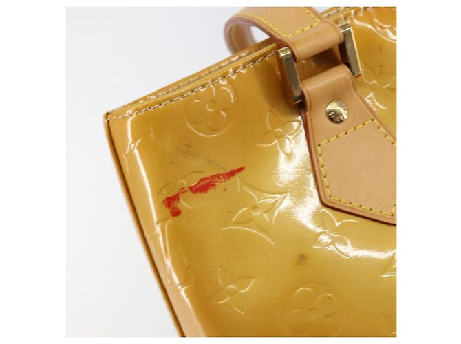 LOUIS VUITTON Borsa a Mano Monogram Vernis Houston Beige M91004 LV Auth BA6988 - vista 14