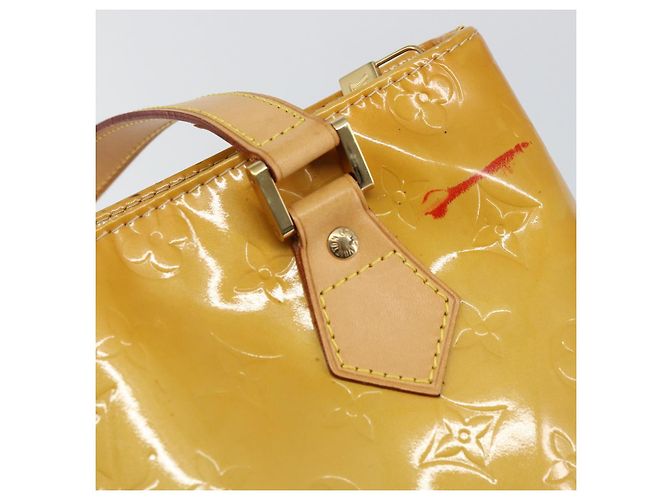 LOUIS VUITTON Borsa a Mano Monogram Vernis Houston Beige M91004 LV Auth BA6988 - vista 15