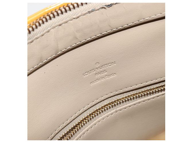 LOUIS VUITTON Borsa a Mano Monogram Vernis Houston Beige M91004 LV Auth BA6988 - vista 17