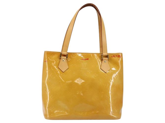 LOUIS VUITTON Borsa a Mano Monogram Vernis Houston Beige M91004 LV Auth BA6988 - vista 2