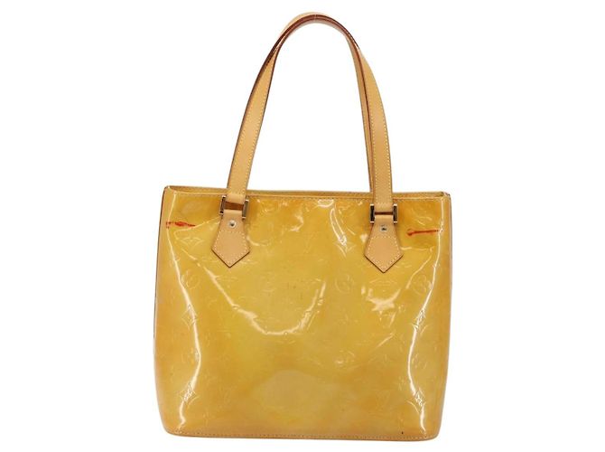 LOUIS VUITTON Borsa a Mano Monogram Vernis Houston Beige M91004 LV Auth BA6988 - vista 3