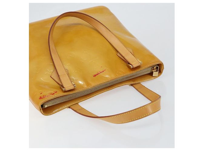 LOUIS VUITTON Borsa a Mano Monogram Vernis Houston Beige M91004 LV Auth BA6988 - vista 6