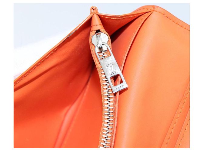 LOUIS VUITTON Aerogram Cartera Braza Monedero Largo Naranja M81153 Auth BA6692 - vista 23