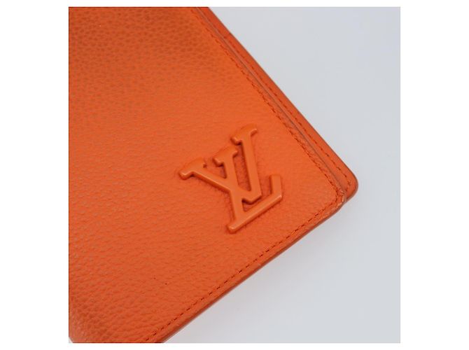 LOUIS VUITTON Aerogram Cartera Braza Monedero Largo Naranja M81153 Auth BA6692 - vista 8