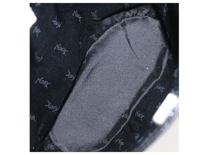 SAINT LAURENT Tote Bag aus emailliertem Nylon Rot Silber Auth BA7096 - Ansicht 15