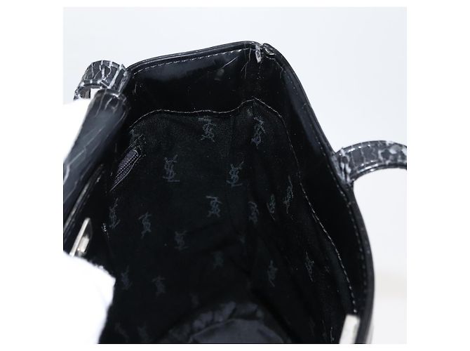 SAINT LAURENT Tote Bag aus emailliertem Nylon Rot Silber Auth BA7096 - Ansicht 16
