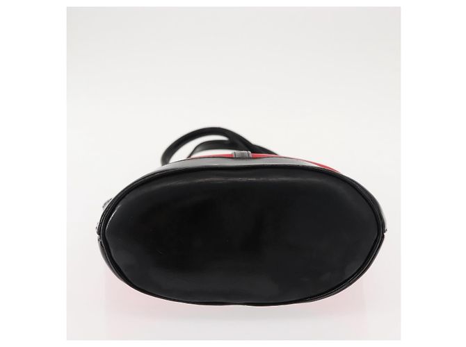 SAINT LAURENT Tote Bag aus emailliertem Nylon Rot Silber Auth BA7096 - Ansicht 9