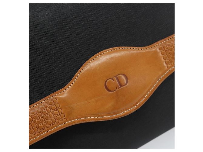 Borsa a Spalla Christian Dior in Pelle Nera e Oro Auth BA7084 Nero D'oro - vista 14