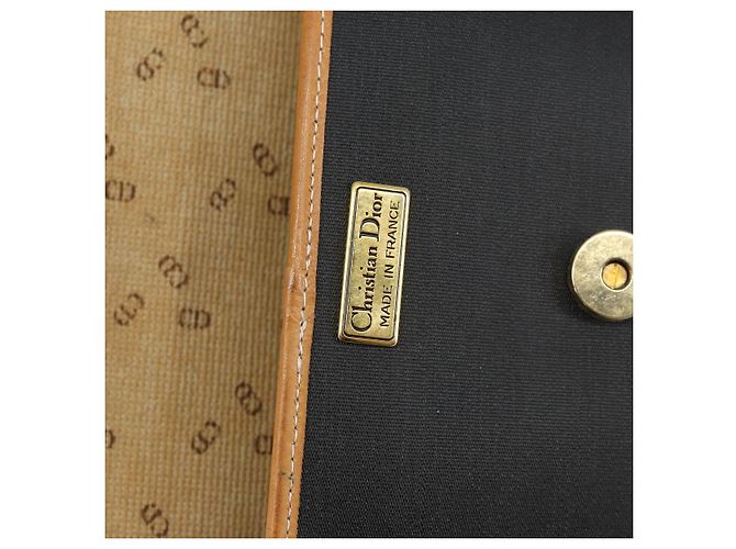 Borsa a Spalla Christian Dior in Pelle Nera e Oro Auth BA7084 Nero D'oro - vista 16