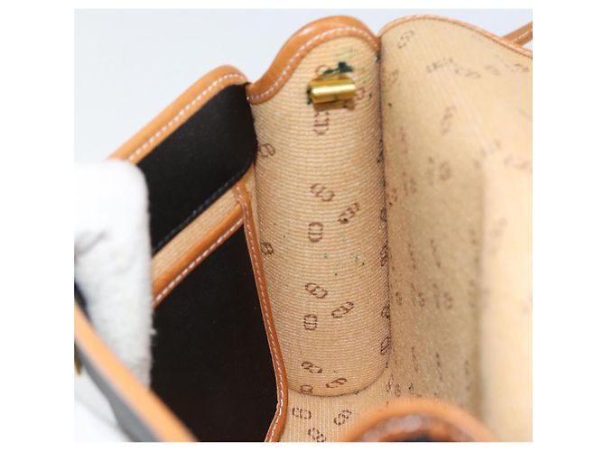Borsa a Spalla Christian Dior in Pelle Nera e Oro Auth BA7084 Nero D'oro - vista 19