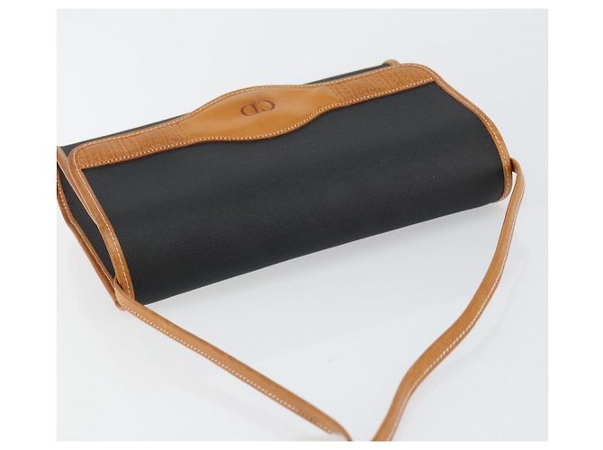 Borsa a Spalla Christian Dior in Pelle Nera e Oro Auth BA7084 Nero D'oro - vista 6