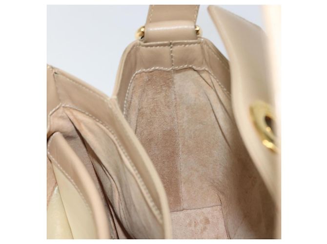 Gucci Borsa a Spalla in Pelle Beige Oro Auth ep11343 D'oro - vista 19