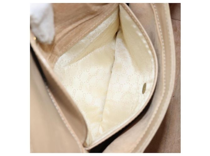 Gucci Borsa a Spalla in Pelle Beige Oro Auth ep11343 D'oro - vista 22