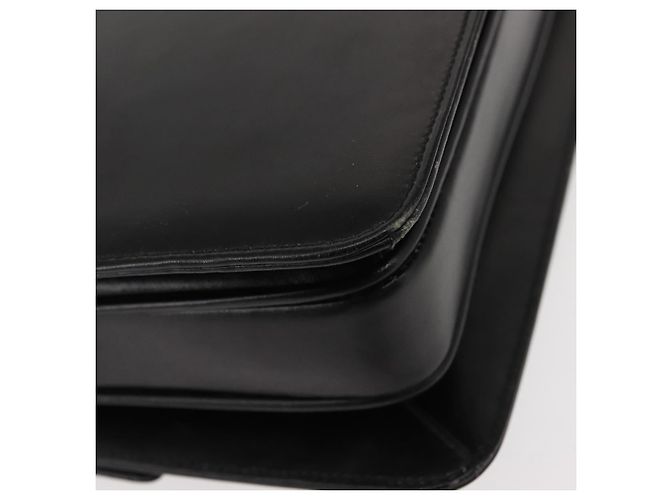 Bolso de Hombro de Cuero Negro y Dorado GUCCI 004 33 0241 Auth BA7133 - vista 12