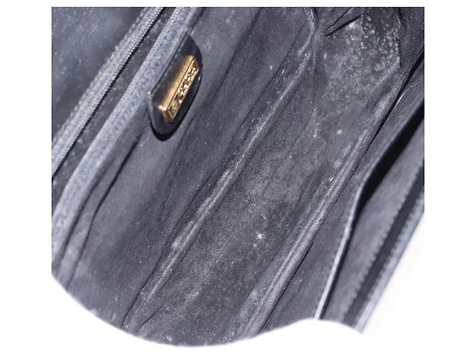 Bolso de Hombro de Cuero Negro y Dorado GUCCI 004 33 0241 Auth BA7133 - vista 17