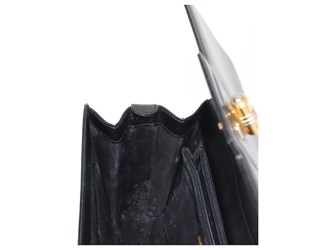 Bolso de Hombro de Cuero Negro y Dorado GUCCI 004 33 0241 Auth BA7133 - vista 19