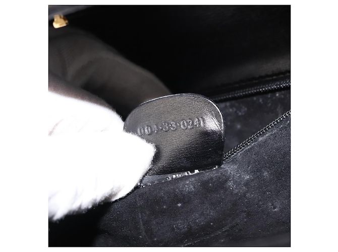 Bolso de Hombro de Cuero Negro y Dorado GUCCI 004 33 0241 Auth BA7133 - vista 21