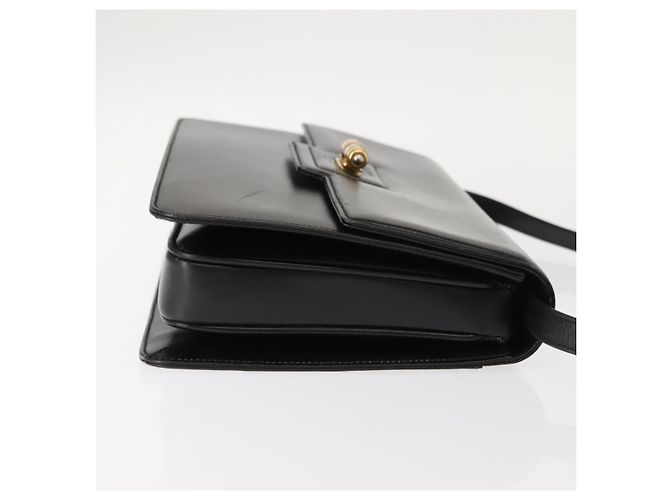 Bolso de Hombro de Cuero Negro y Dorado GUCCI 004 33 0241 Auth BA7133 - vista 4