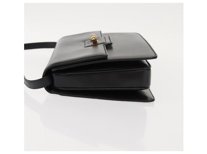 Bolso de Hombro de Cuero Negro y Dorado GUCCI 004 33 0241 Auth BA7133 - vista 5