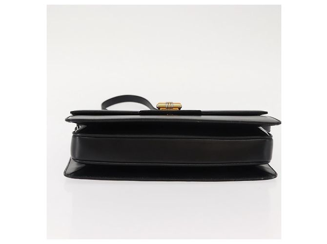 Bolso de Hombro de Cuero Negro y Dorado GUCCI 004 33 0241 Auth BA7133 - vista 9