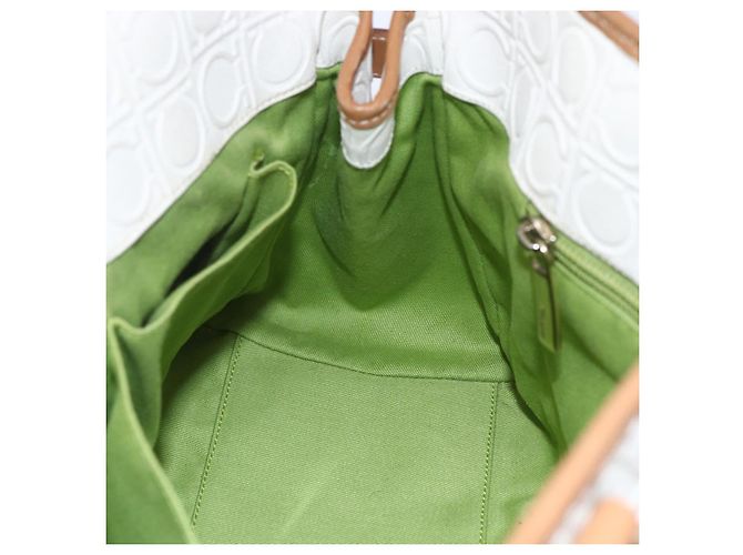 Borsa a mano Gancini in pelle avorio e oro Auth 147963 di Salvatore Ferragamo D'oro Crudo - vista 17