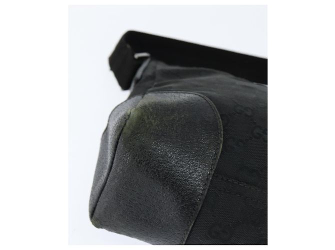 Borsa a Spalla GG Canvas Gucci Nera Argento 114273 Auth 147943 Nero - vista 10
