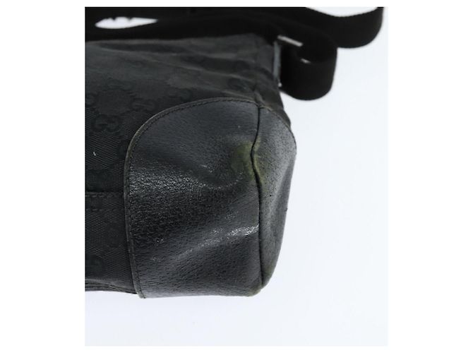 Borsa a Spalla GG Canvas Gucci Nera Argento 114273 Auth 147943 Nero - vista 11