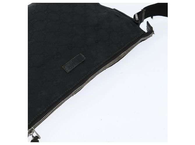 Borsa a Spalla GG Canvas Gucci Nera Argento 114273 Auth 147943 Nero - vista 6