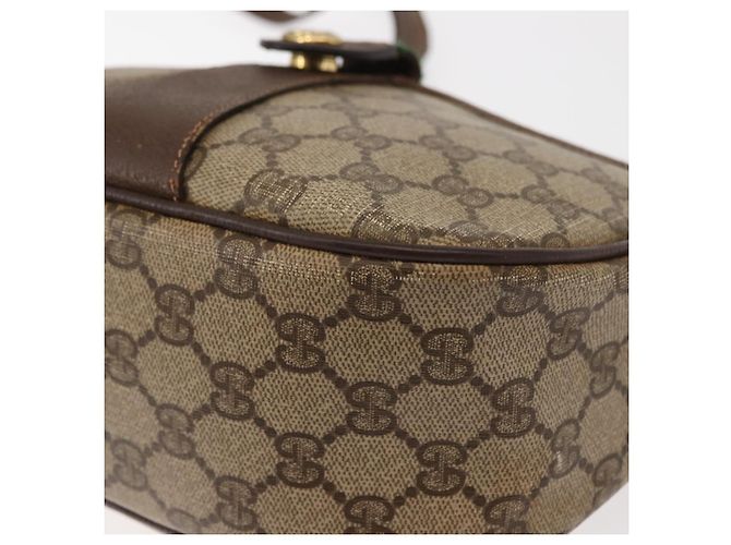 Borsa Sherry Line GG Supreme Web di GUCCI in PVC beige e oro 89 02 032 Auth 146615 D'oro - vista 11