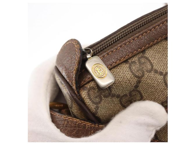 Borsa Sherry Line GG Supreme Web di GUCCI in PVC beige e oro 89 02 032 Auth 146615 D'oro - vista 15