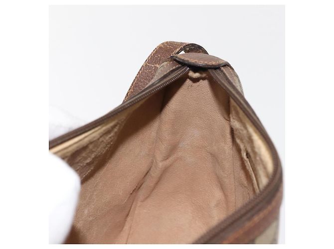 Borsa Sherry Line GG Supreme Web di GUCCI in PVC beige e oro 89 02 032 Auth 146615 D'oro - vista 19