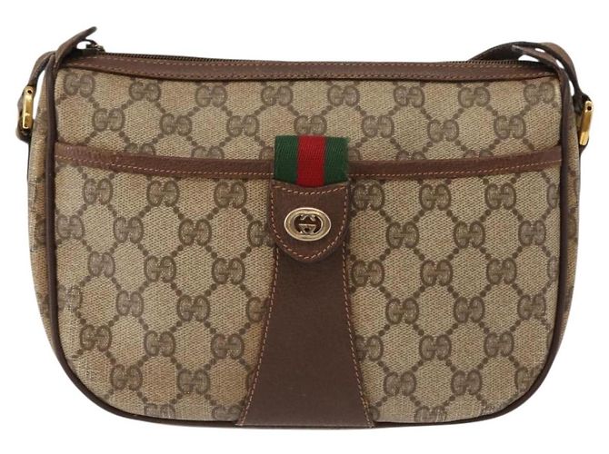 Borsa Sherry Line GG Supreme Web di GUCCI in PVC beige e oro 89 02 032 Auth 146615 D'oro - vista 2