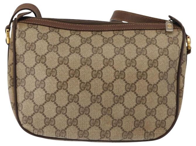 Borsa Sherry Line GG Supreme Web di GUCCI in PVC beige e oro 89 02 032 Auth 146615 D'oro - vista 3