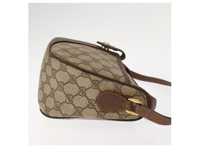 Borsa Sherry Line GG Supreme Web di GUCCI in PVC beige e oro 89 02 032 Auth 146615 D'oro - vista 4