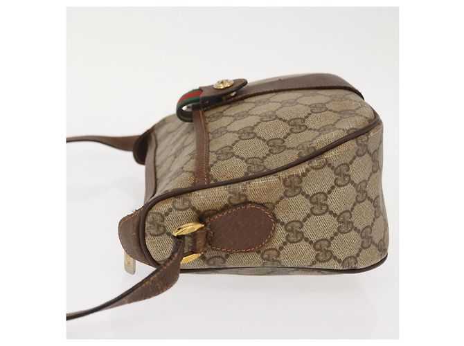 Borsa Sherry Line GG Supreme Web di GUCCI in PVC beige e oro 89 02 032 Auth 146615 D'oro - vista 5