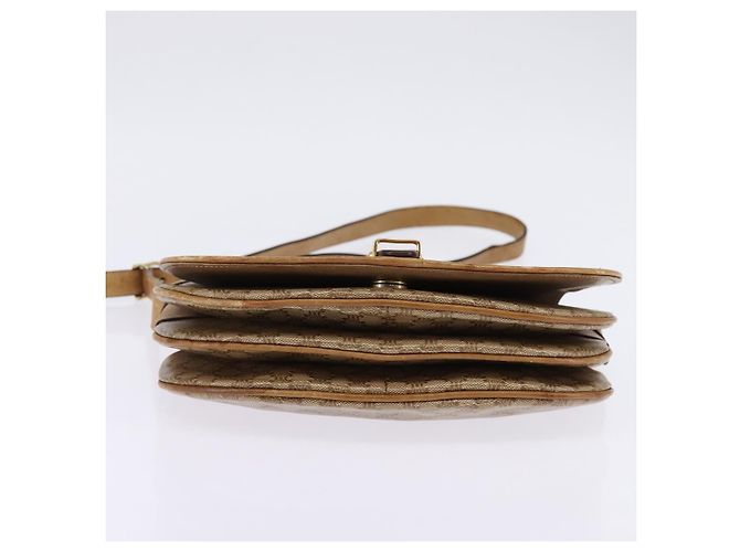 Céline Bolsa de Ombro em Lona Macadam CELINE PVC Bege Ouro Auth 146716 Dourado - vista 9
