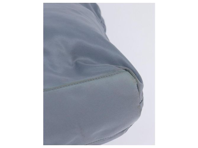 PRADA Tote Bag aus Nylon hellblau silber authentisch 147999 - Ansicht 13
