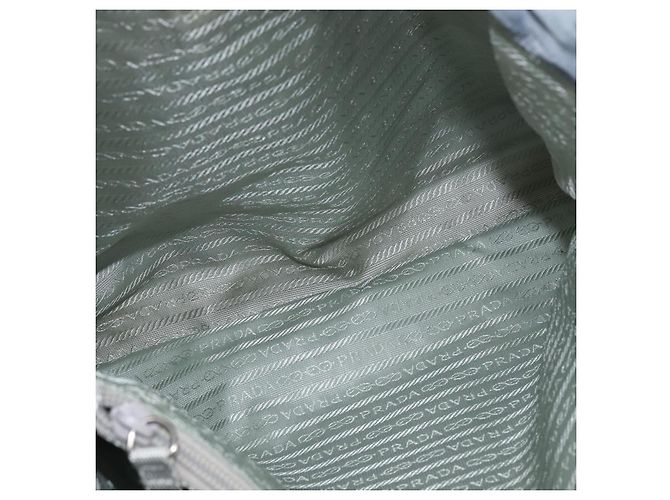 PRADA Tote Bag aus Nylon hellblau silber authentisch 147999 - Ansicht 15