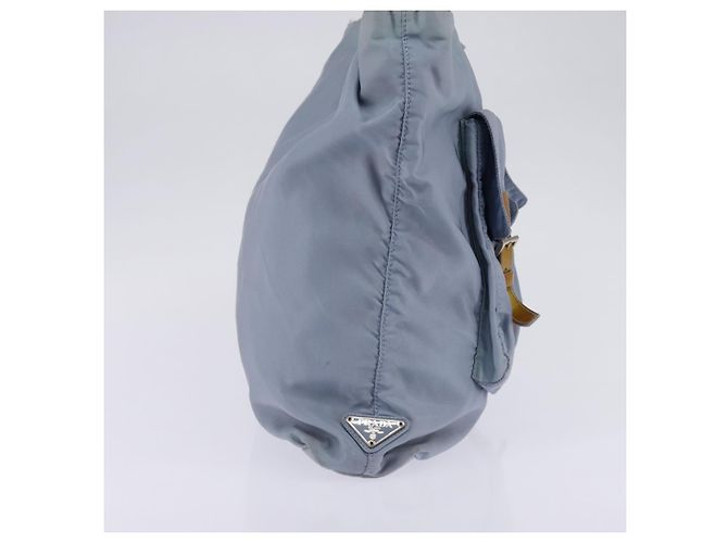 PRADA Tote Bag aus Nylon hellblau silber authentisch 147999 - Ansicht 4