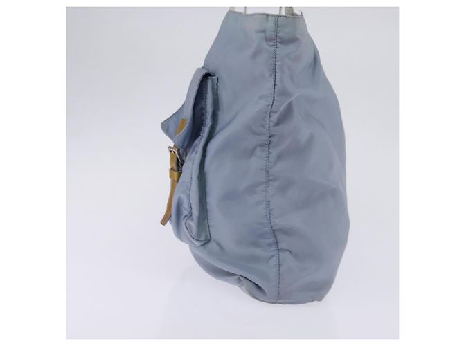 PRADA Tote Bag aus Nylon hellblau silber authentisch 147999 - Ansicht 5