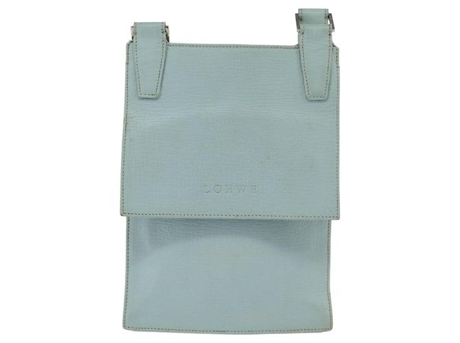 Borsa a Spalla LOEWE in Pelle Azzurra Chiara Auth 147733 Blu chiaro - vista 13