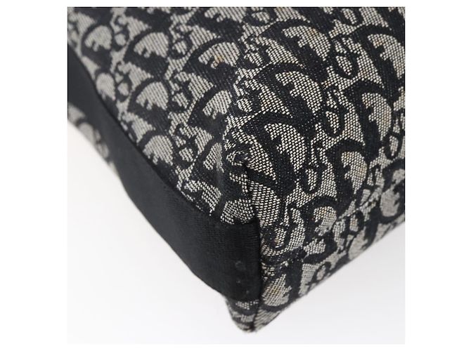 Borsa a Spalla in Tela Trotter Christian Dior Nera Argento Auth bs30270 Nero - vista 13